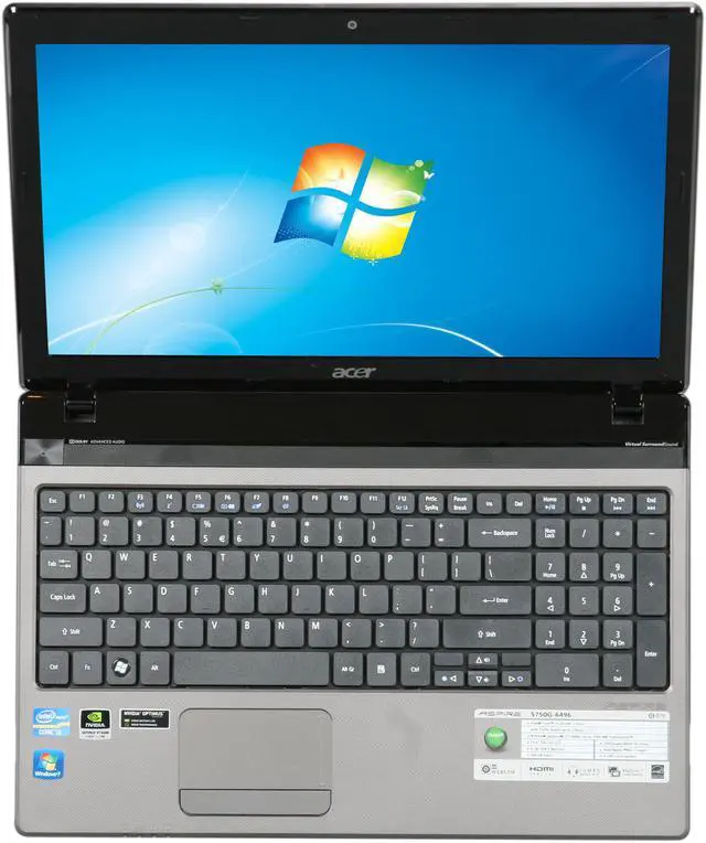 Alt view image 6 of 8 - Acer Laptop Aspire Intel Core i5-2410M 4GB Memory 500GB HDD NVIDIA GeForce GT 540M 15.6" Windows 7 Home Premium 64-bit AS5750G-6496