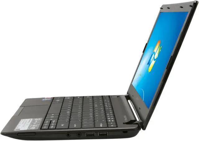 Alt view image 2 of 8 - Acer Aspire One AO722-BZ848 Espresso Black AMD Dual-Core Processor C-50 (1.00 GHz) 11.6" 4GB Memory 500GB HDD Netbook