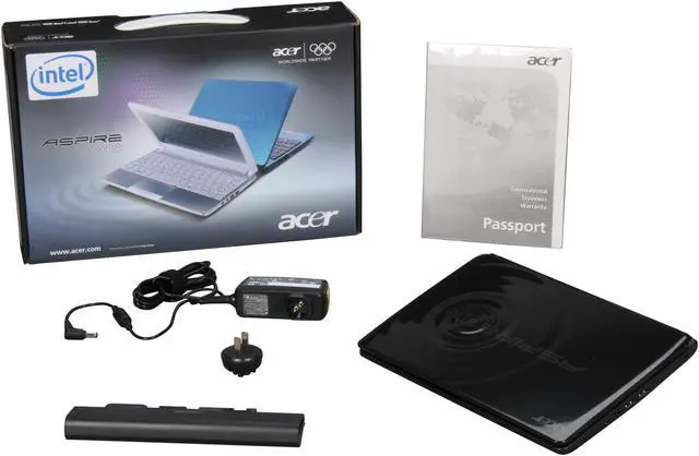 Alt view image 9 of 9 - Acer Aspire One AOD257-13404 Espresso Black Intel Atom N455(1.66 GHz) 10.1" WSVGA 1GB Memory 250GB HDD Netbook