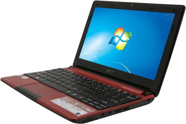 Main image of Acer Aspire One AOD257-13836 Burgandy Red Intel Atom N570(1.66 GHz) 10.1" WSVGA 1GB Memory 250GB HDD Netbook