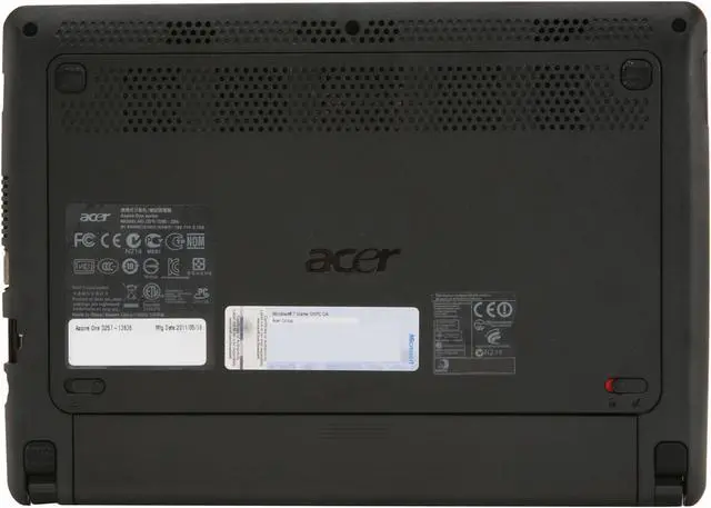 Alt view image 7 of 8 - Acer Aspire One AOD257-13836 Burgandy Red Intel Atom N570(1.66 GHz) 10.1" WSVGA 1GB Memory 250GB HDD Netbook