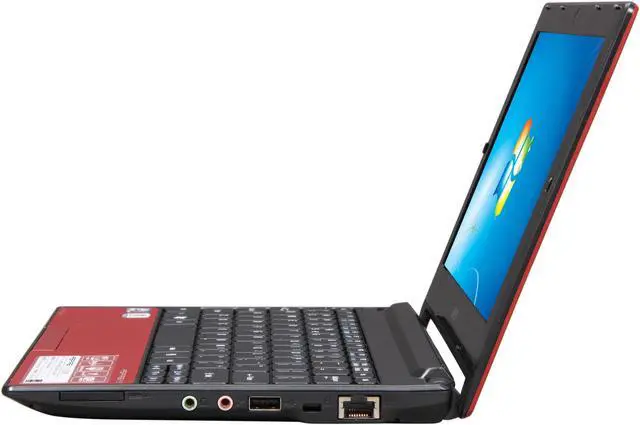 Alt view image 2 of 8 - Acer Aspire One AOD255E-13111 Red Intel Atom N455(1.66 GHz) 10.1" WSVGA 1GB Memory 250GB HDD Netbook