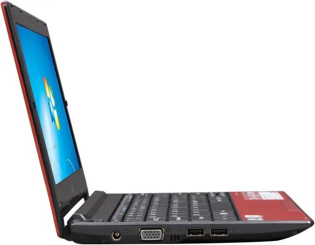 Alt view image 4 of 8 - Acer Aspire One AOD255E-13111 Red Intel Atom N455(1.66 GHz) 10.1" WSVGA 1GB Memory 250GB HDD Netbook