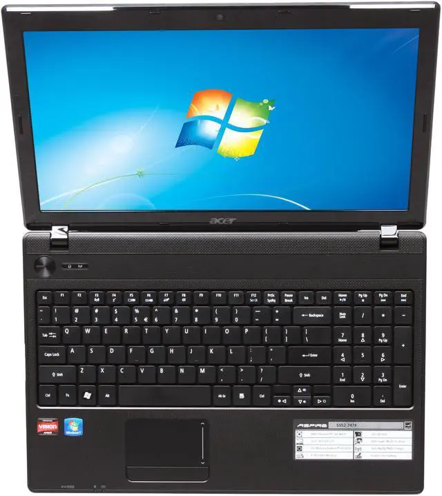 Alt view image 6 of 8 - Acer Laptop Aspire AMD Phenom II N970 4GB Memory 320GB HDD ATI Radeon HD 4250 15.6" Windows 7 Home Premium 64-Bit AS5552-7474