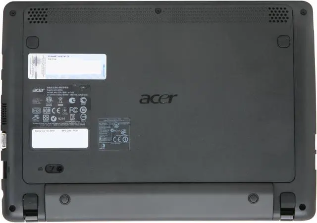 Alt view image 7 of 8 - Acer Aspire One AO722-0418 Espresso Black AMD Dual-Core Processor C-60 (1.00 GHz) 11.6" 4GB Memory 500GB HDD Netbook