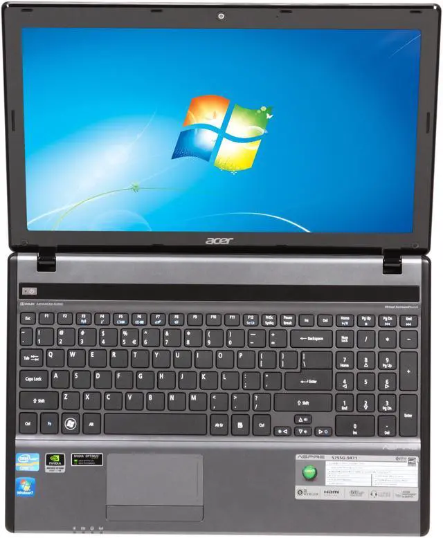 Alt view image 6 of 8 - Acer Laptop Aspire Intel Core i7-2670QM 4GB Memory 640GB HDD NVIDIA GeForce GT 540M 15.6" Windows 7 Home Premium 64-Bit AS5755G-9471
