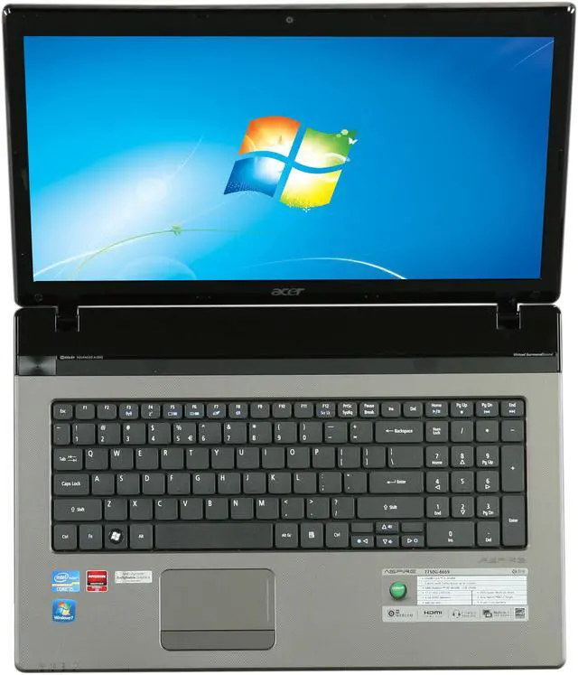 Alt view image 6 of 8 - Acer Laptop Aspire Intel Core i5-2430M 4GB Memory 640GB HDD AMD Radeon HD 6650M 17.3" Windows 7 Home Premium 64-Bit AS7750G-6669