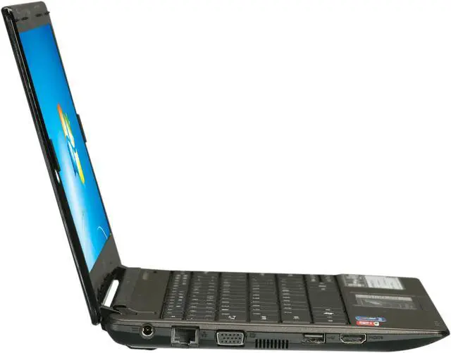 Alt view image 4 of 8 - Acer Aspire One AO722-0828 4GB Memory 11.6" 1366 x 768 Notebook Windows 7 Home Premium 64-Bit Espresso Black