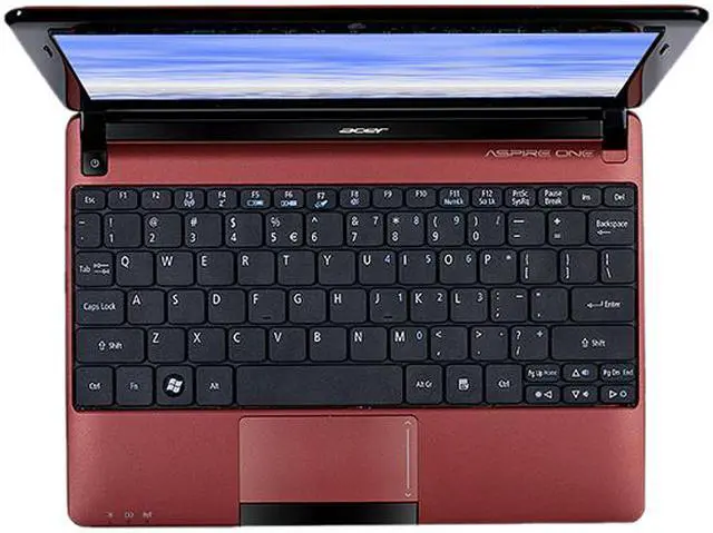 Alt view image 4 of 6 - Acer Aspire One AOD270-1628 Burgundy Red Intel Atom N2600(1.60 GHz) 10.1" WSVGA 1GB Memory 320GB HDD Netbook