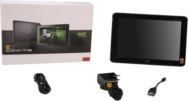 Alt view image 8 of 8 - Acer Iconia Tab A Series A700-10k32u NVIDIA Tegra 3 1.30GHz 10.1" 1GB DDR2 Memory 32GB Tablet PC - Android 4.0 (Ice Cream Sandwich) - Black