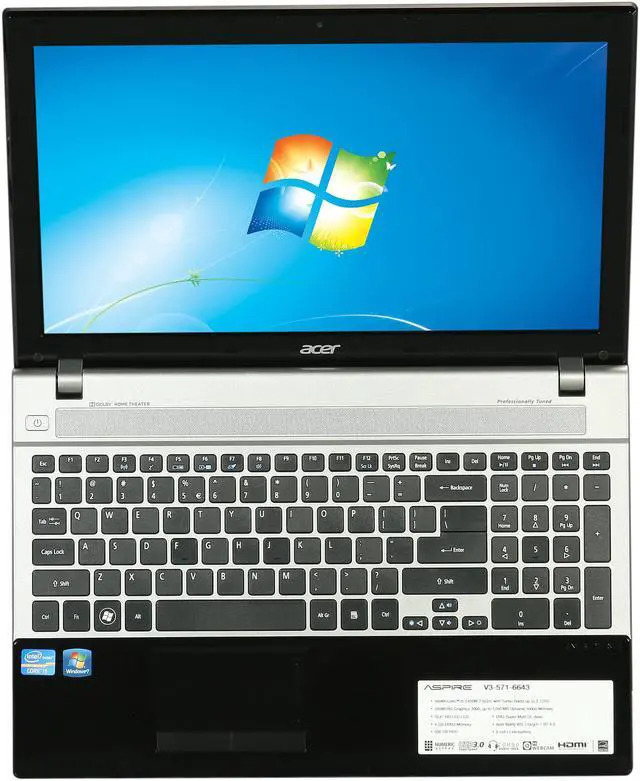 Alt view image 6 of 8 - Acer Laptop Aspire Intel Core i5-2450M 4GB Memory 500GB HDD Intel HD Graphics 3000 15.6" Windows 7 Home Premium 64-Bit V3-571-6643
