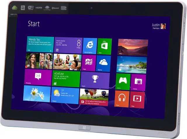 Alt view image 2 of 14 - Acer Iconia Tab W700-6691 4GB DDR3 Memory 11.6" 1920 x 1080 Slate Windows 8 64-bit