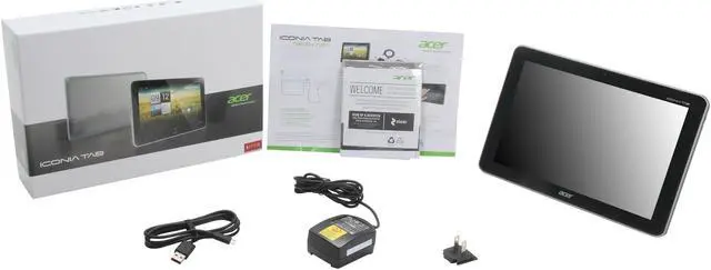 Alt view image 8 of 8 - Acer Iconia Tab A Series A210-10g16u NVIDIA Tegra 3 Quad Core Mobile Processor 1.20GHz 10.1" 1GB DDR3 Memory 16GB Tablet - Android 4.0 (Ice Cream Sandwich)