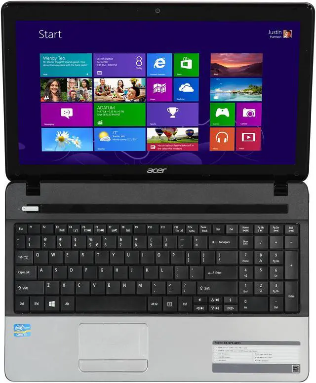 Alt view image 6 of 8 - Acer Laptop Aspire Intel Core i3-2328M 4GB Memory 500GB HDD Intel HD Graphics 3000 15.6" Windows 8 64-Bit E1-571-6811