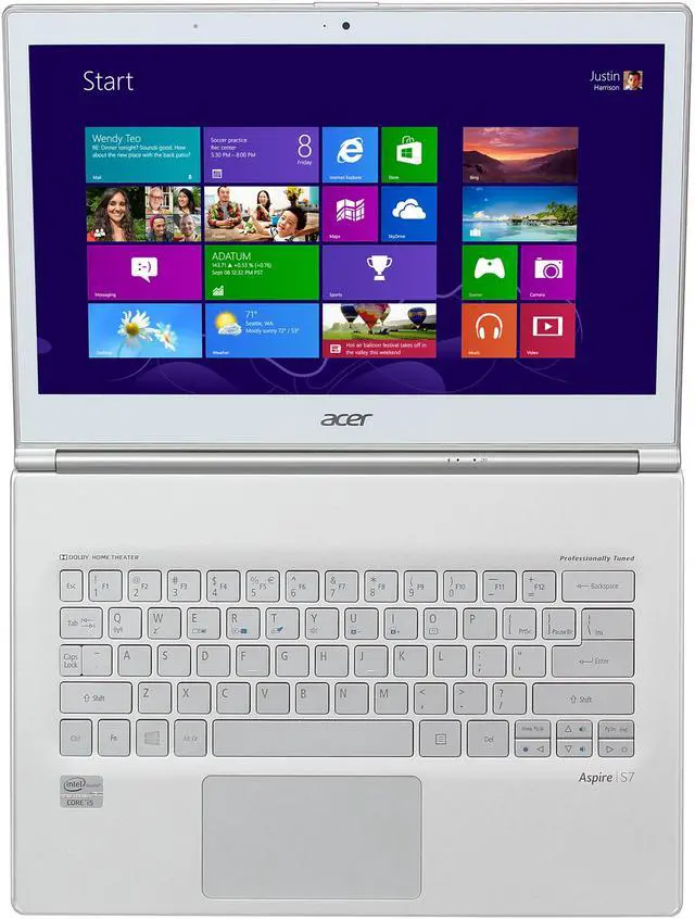 Alt view image 6 of 8 - Acer Aspire S7 Intel Core i5 4GB 128GB SSD 13.3" FHD Convertible Touchscreen Ultrabook (S7-391-6810)
