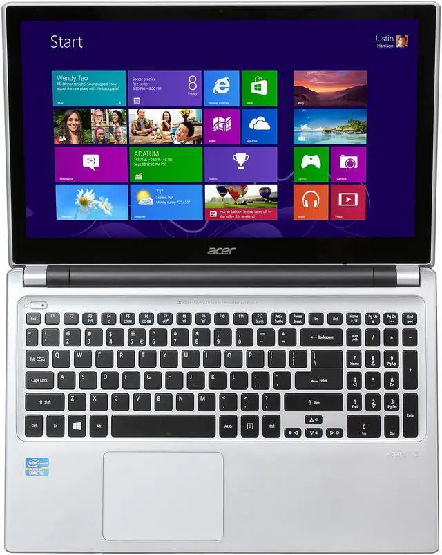 Alt view image 6 of 8 - Acer Laptop Aspire Intel Core i5-3317U 8GB Memory 750GB HDD Intel HD Graphics 4000 15.6" Touch Screen Windows 8 64-Bit V5-571P-6473