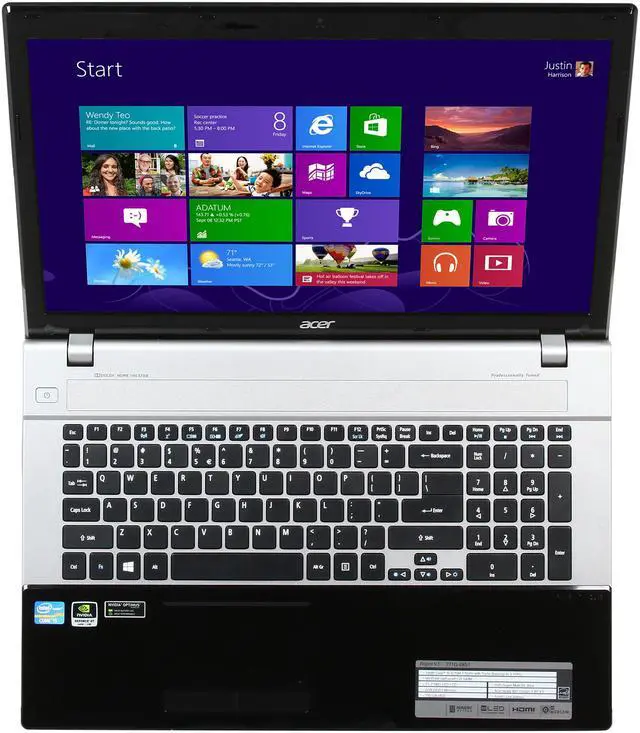 Alt view image 6 of 8 - Acer Laptop Aspire Intel Core i5-3210M 6GB Memory 750GB HDD NVIDIA GeForce GT 640M 17.3" Windows 8 V3-771G-6851