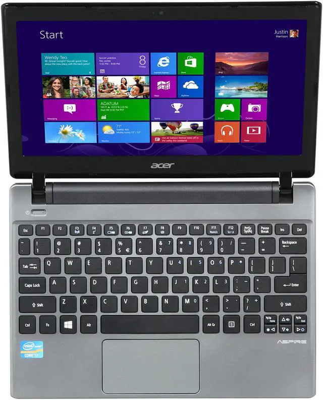 Alt view image 6 of 8 - Acer Laptop Aspire Intel Core i7-3517U 8GB Memory 500GB HDD Intel HD Graphics 4000 11.6" Windows 8 64-Bit V5-171-9661