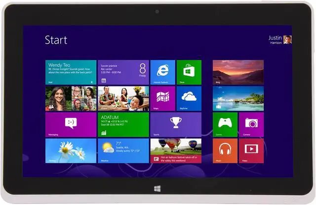 Alt view image 7 of 9 - Acer Iconia Tab W Series W510P-1406 Intel Atom Z2760 (1.80GHz) 10.1" 2GB Memory 64GB Tablet - Windows 8 Pro - Silver
