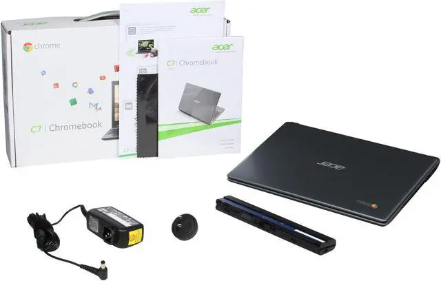 Alt view image 8 of 8 - Acer C7 Chromebook C710-2847 11.6-inch WiFi  – Iron Gray