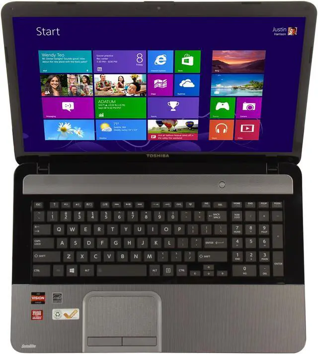Alt view image 6 of 8 - TOSHIBA Laptop Satellite AMD A8-4500M 6GB Memory 640GB HDD AMD Radeon HD 7640G 17.3" Windows 8 L875D-S7342