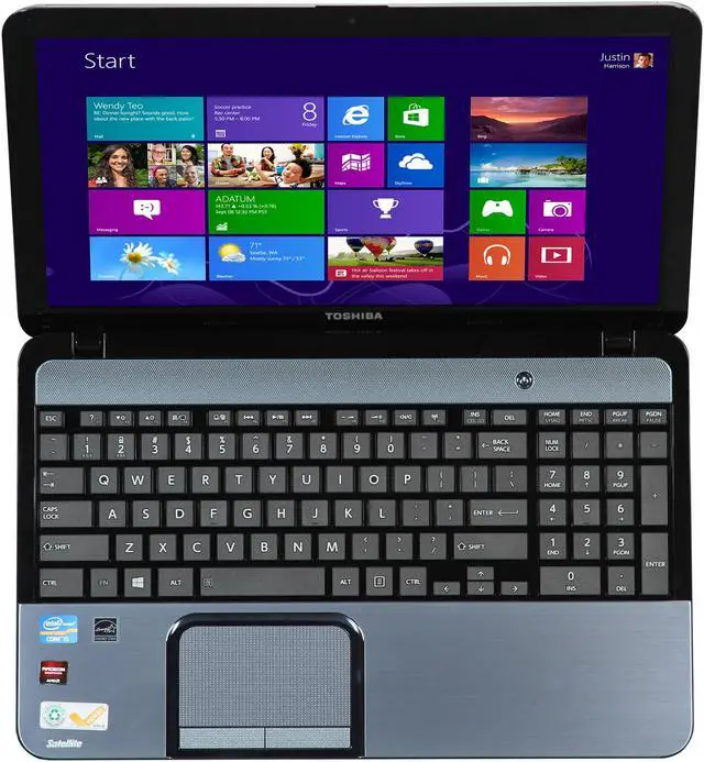 Alt view image 6 of 8 - TOSHIBA Laptop Satellite Intel Core i5-3210M 6GB Memory 750GB HDD AMD Radeon HD 7670M 15.6" Windows 8 S855-S5380