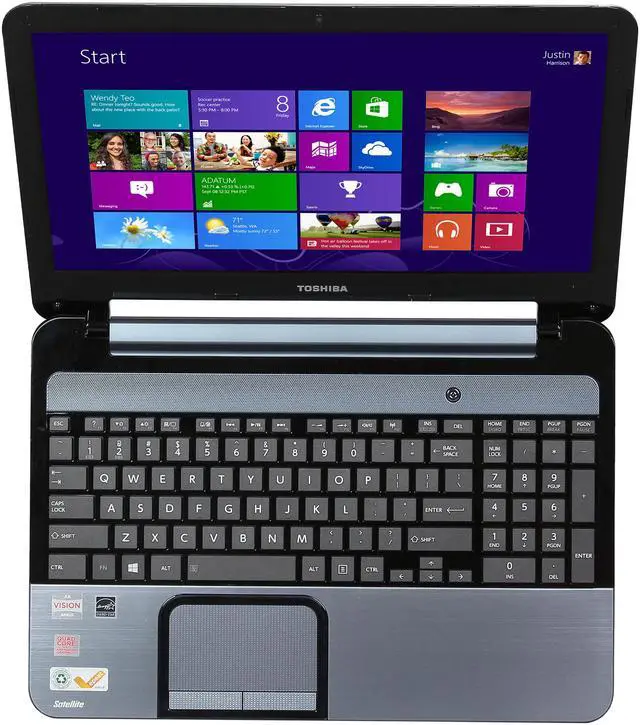 Alt view image 6 of 8 - TOSHIBA Laptop Satellite AMD A8-4555M 6GB Memory 750GB HDD AMD Radeon HD 7600G 15.6" Windows 8 S955D-S5374