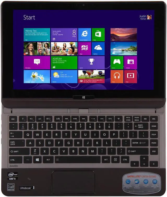 Alt view image 6 of 9 - TOSHIBA Satellite Intel Core i5-3317U 4GB Memory 128 GB SSD Intel HD Graphics 4000 12.5" 1366 x 768 Convertible Ultrabook Windows 8 U925t-S2300