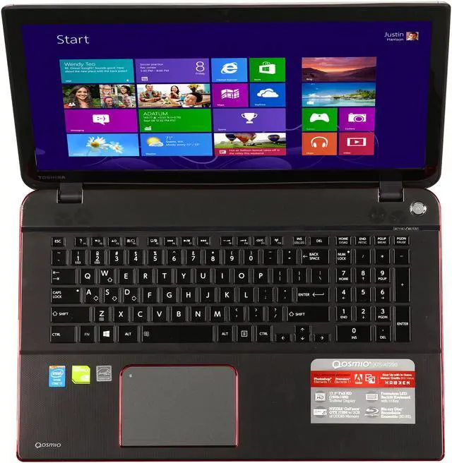 Alt view image 6 of 8 - TOSHIBA Qosmio - 17.3" NVIDIA GeForce GTX 770M - Intel Core i7-4700MQ - 16GB Memory - 256GB SSD - Windows 8 - Gaming Laptop - (X75-A7298 )