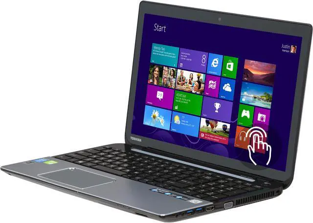 Main image of TOSHIBA Satellite S55t-A5277 Touchscreen Notebook Intel Core i7 4700MQ(2.40GHz) 15.6" 12GB Memory DDR3 1600 1TB HDD 5400rpm DVD Super Multi NVIDIA GeForce GT 740M