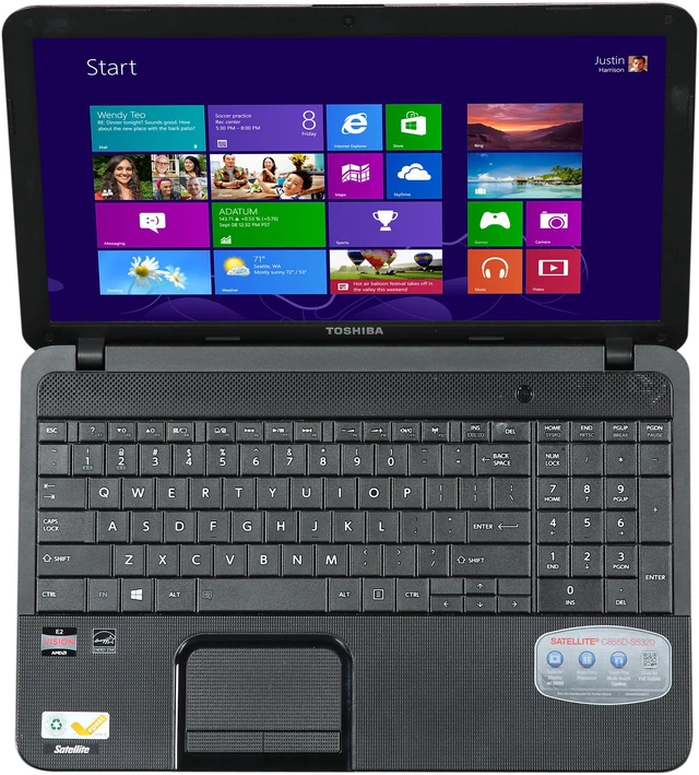 Alt view image 6 of 8 - TOSHIBA Satellite 15.6" AMD E2-1800 4GB Memory DDR3 1333 Windows 8 C855D-S5320