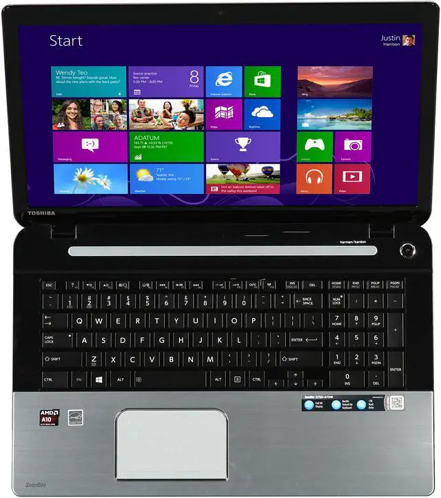 Alt view image 6 of 8 - TOSHIBA Satellite 17.3" AMD A10-5750M 8GB Memory DDR3 1600 Windows 8 S75D-A7346