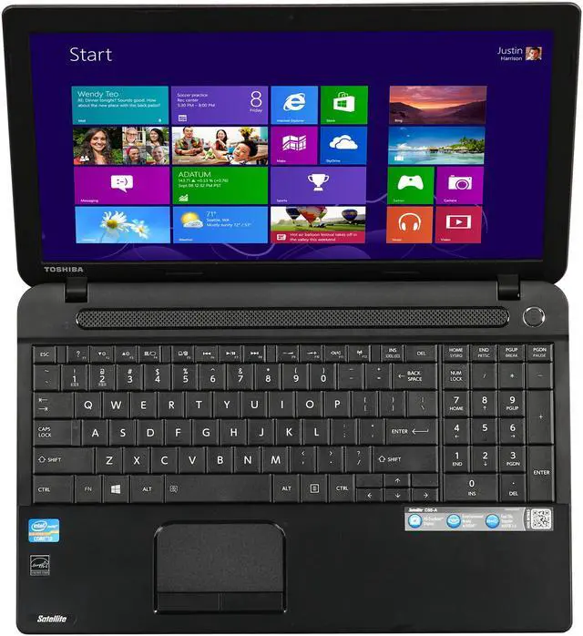 Alt view image 6 of 8 - TOSHIBA Laptop Satellite Intel Core i3-3120M 6GB Memory 500GB HDD Intel HD Graphics 4000 15.6" Windows 8 C55-A5354
