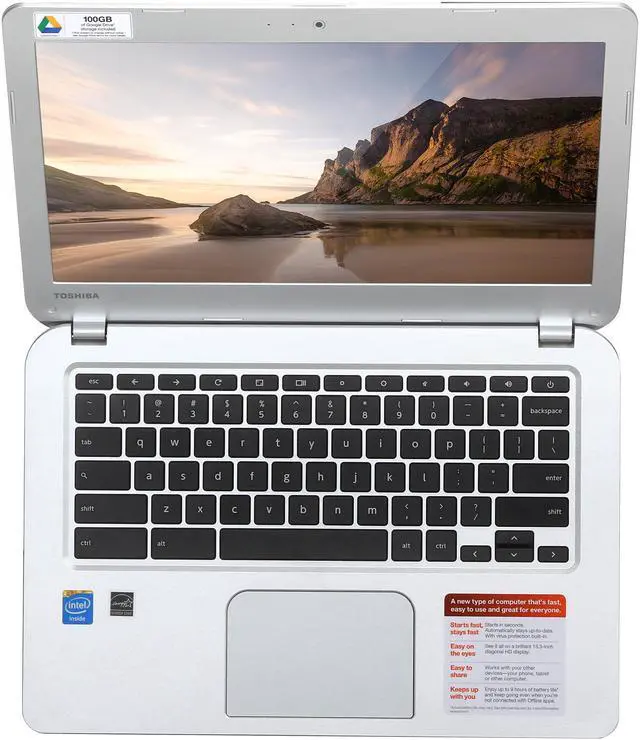 Alt view image 6 of 8 - TOSHIBA CB35-A3120 Chromebook Intel Celeron 2955U (1.40GHz) 2GB Memory 16GB SSD 13.3" Chrome OS