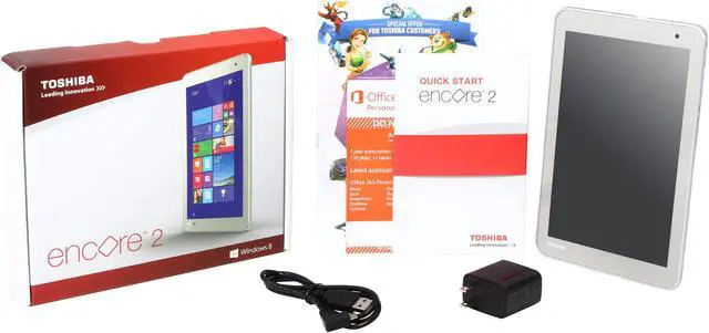 Alt view image 7 of 7 - TOSHIBA Encore 2 Tablet Intel Atom Z3735G 1GB Memory 32GB 8.0" HD Touchscreen Tablet- Windows 8.1 (WT8-B32CN) - Gold