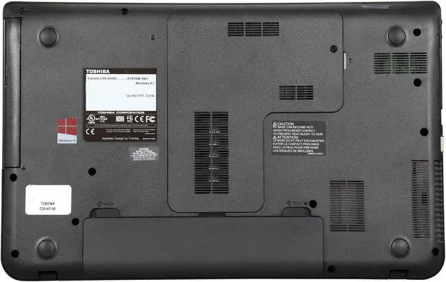 Alt view image 7 of 8 - TOSHIBA Satellite C55-A5180 NotebookIntel Celeron N2820 (2.13GHz) 4GB Memory 500GB HDD DVD±RW/CD-RW Webcam Intel HD Graphics 15.6" Windows 8.1 64-Bit