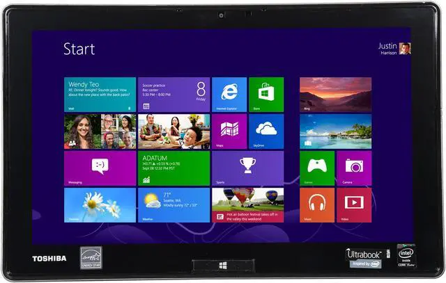 Alt view image 7 of 12 - TOSHIBA Portege Intel Core i5-4300Y 4GB Memory 128 GB SSD Intel HD Graphics 4200 11.6" Touch Screen 1920 x 1080 2-in-1 Ultrabook / Tablet Windows 8 Pro 64-Bit Z10T-A2110