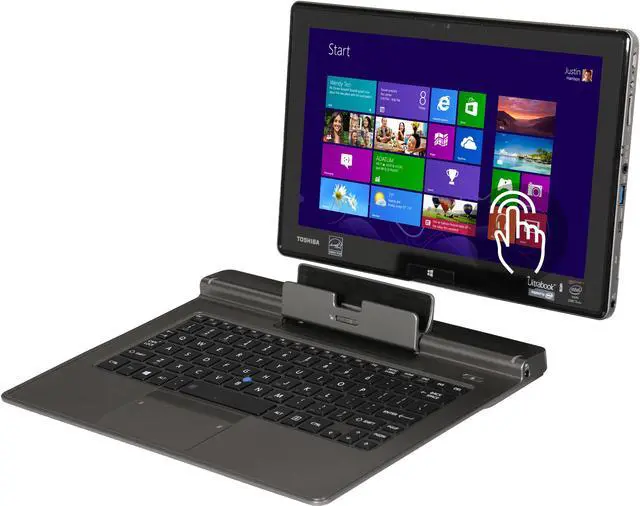 Main image of TOSHIBA Portege Intel Core i5-4300Y 4GB Memory 128 GB SSD Intel HD Graphics 4200 11.6" Touch Screen 1920 x 1080 2-in-1 Ultrabook / Tablet Windows 8 Pro 64-Bit Z10T-A2110