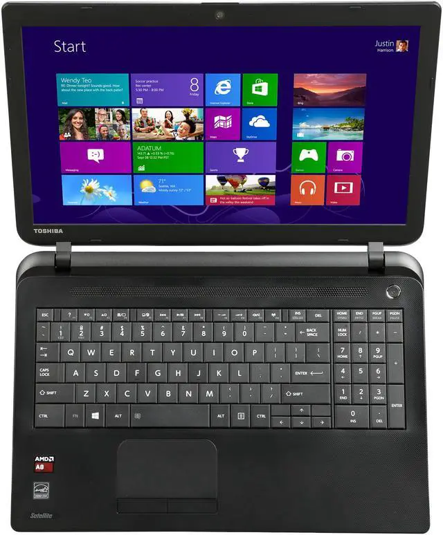 Alt view image 6 of 8 - TOSHIBA Laptop Satellite AMD A8-6410 4GB Memory 500GB HDD AMD Radeon R5 Series 15.6" Non-Touch Screen Windows 8.1 C55D-B5310