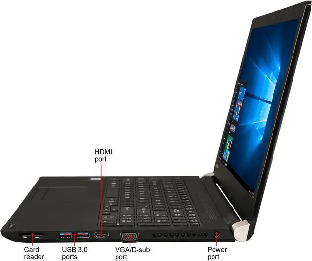 Alt view image 2 of 8 - TOSHIBA Laptop Tecra Intel Core i7-7500U 4GB Memory 1TB HDD Intel HD Graphics 620 15.6" Non-Touch Screen Windows 10 Pro 64-Bit A50-01R01S