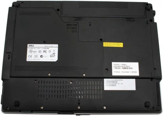 Alt view image 10 of 13 - ASUS BAREBOOK 60/80/100GB HDD ATI Mobility Radeon X1600 15.4" S96J