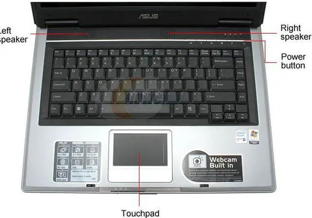 Alt view image 4 of 14 - ASUS Laptop F3 Series Intel Core Duo T2300E 1GB Memory 100GB HDD Intel GMA 950 15.4" Windows XP Home F3F-AP007H