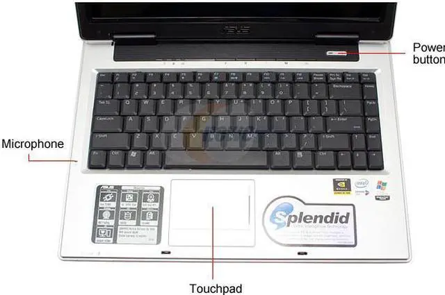 Alt view image 4 of 14 - ASUS Laptop A8 Series Intel Core Duo T2400 1GB Memory 100GB HDD NVIDIA GeForce Go 7600 14.0" Windows XP Home A8Jm-H019H