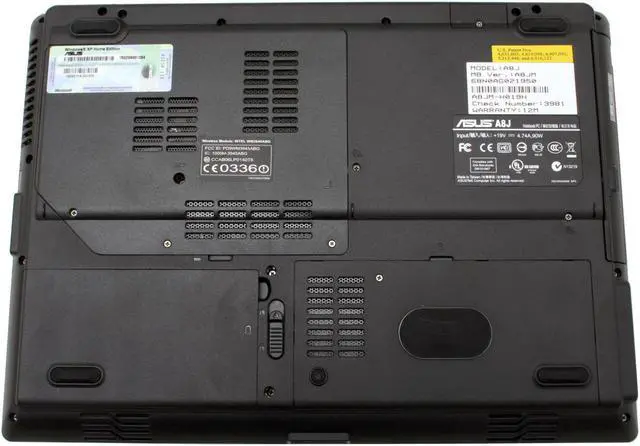 Alt view image 10 of 14 - ASUS Laptop A8 Series Intel Core Duo T2400 1GB Memory 100GB HDD NVIDIA GeForce Go 7600 14.0" Windows XP Home A8Jm-H019H