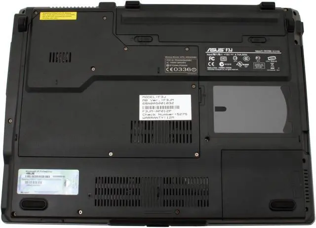 Alt view image 11 of 14 - ASUS Laptop F3 Series Intel Core Duo T2400 1GB Memory 100GB HDD NVIDIA GeForce Go 7600 15.4" Windows XP Professional F3Jm-AP012P