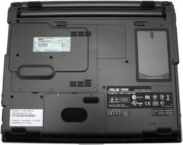 Alt view image 10 of 14 - ASUS Laptop V6 Series Intel Pentium M 750 1GB Memory 100GB HDD ATI Mobility Radeon X700 15.0" Windows XP Professional V6VA