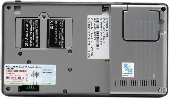 Alt view image 10 of 18 - ASUS R2H-BH059T 768MB Memory 7.0" 800 x 480 Ultra-Mobile PC Windows XP Tablet PC Edition