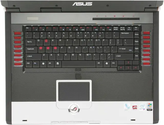 Alt view image 6 of 20 - ASUS Laptop G Series Intel Core 2 Duo T7200 2GB Memory 160GB HDD ATI Mobility Radeon X1700 17.1" Windows XP Media Center G2P-7R001M