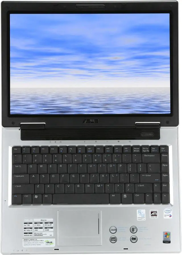 Alt view image 14 of 15 - ASUS Laptop A8 Series Intel Core 2 Duo T7200 1GB Memory 120GB HDD ATI Mobility Radeon X1700 14.0" Windows XP Media Center A8JP-4S029M