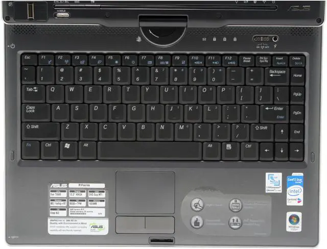 Alt view image 4 of 20 - ASUS R1F-K018E 1GB Memory 13.3" 1280 x 800 Tablet PC Windows Vista Business